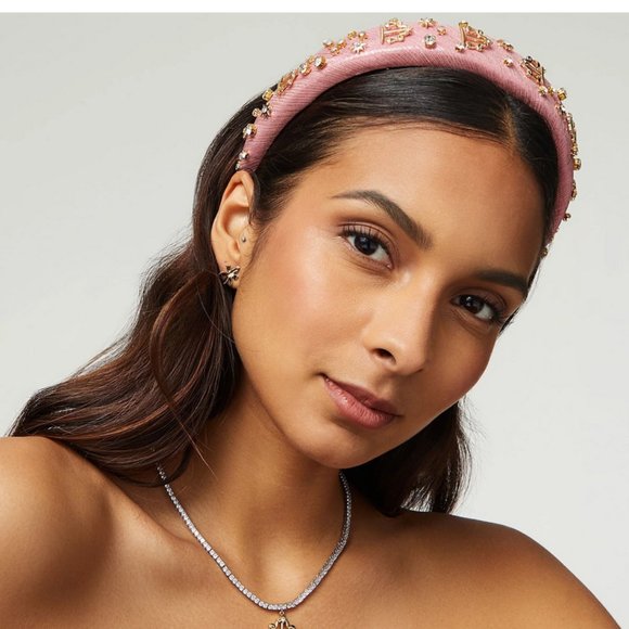 Lele Sadoughi Libra Alice Headband in Rose Gold Shiny Metallic NWT - Picture 2 of 14